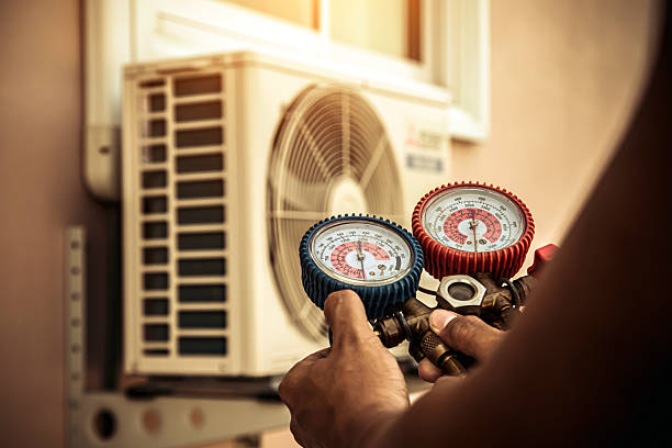 Professional Hvac technician working in Waltham, MA